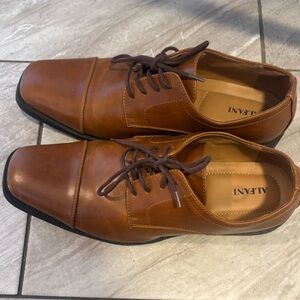 Alfani Brown Leather Oxford Shoes